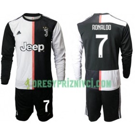 Fotbalový Komplet Juventus Ronaldo 7 Dětské Domácí 2019-2020 Dlouhý Rukáv (+ trenýrky)